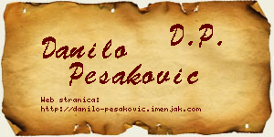 Danilo Pešaković vizit kartica
